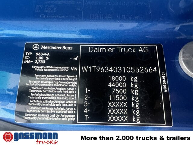 Mercedes-Benz Actros 1843 LS 4x4 HAD, HydroDrive, MirrorCam, - شاحنة جرار: صور 4 Mercedes-Benz Actros 1843 LS 4x4 HAD, HydroDrive, MirrorCam, - شاحنة جرار: صور 4