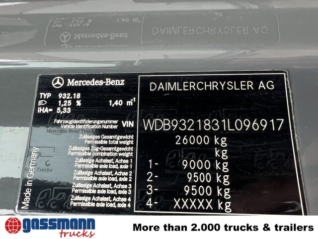 Mercedes-Benz Actros 3346 AK 6x6 - الشاسيه شاحنة: صور 3 Mercedes-Benz Actros 3346 AK 6x6 - الشاسيه شاحنة: صور 3
