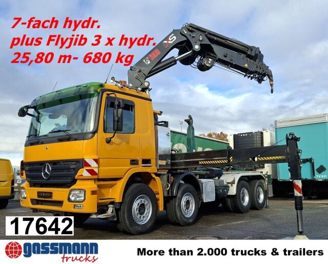 Mercedes-Benz Actros 4146 K 8x4/4, Retarder, Kran Hiab XS 477 - شاحنة ذات الخطاف, شاحنة كرين: صور 1 Mercedes-Benz Actros 4146 K 8x4/4, Retarder, Kran Hiab XS 477 - شاحنة ذات الخطاف, شاحنة كرين: صور 1