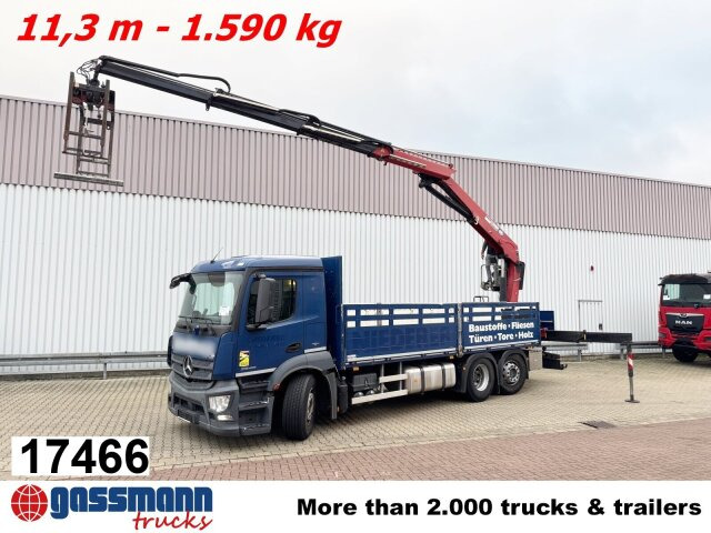 Mercedes-Benz Antos 2540 L 6x2, Lenkachse, HMF 2110-L3 - شاحنات مسطحة, شاحنة كرين: صور 1 Mercedes-Benz Antos 2540 L 6x2, Lenkachse, HMF 2110-L3 - شاحنات مسطحة, شاحنة كرين: صور 1