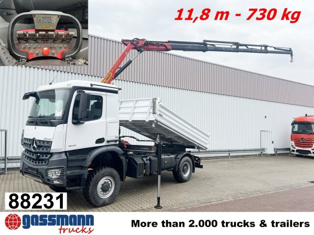 Mercedes-Benz Arocs 1842 AK 4x4, Kran Palfinger PK12001-EH C, - قلابات, شاحنة كرين: صور 1 Mercedes-Benz Arocs 1842 AK 4x4, Kran Palfinger PK12001-EH C, - قلابات, شاحنة كرين: صور 1