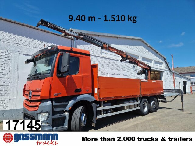 Mercedes-Benz Arocs 2545 L/6x2/4, Atlas Kran, 145.2-A19 VB, - شاحنات مسطحة, شاحنة كرين: صور 1 Mercedes-Benz Arocs 2545 L/6x2/4, Atlas Kran, 145.2-A19 VB, - شاحنات مسطحة, شاحنة كرين: صور 1