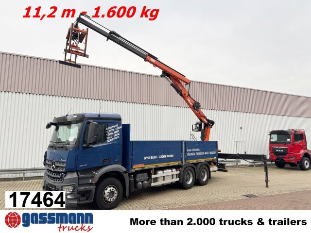 Mercedes-Benz Arocs 2642 6x4 mit Heckkran Atlas AK 186.3 V-2 - شاحنات مسطحة, شاحنة كرين: صور 1 Mercedes-Benz Arocs 2642 6x4 mit Heckkran Atlas AK 186.3 V-2 - شاحنات مسطحة, شاحنة كرين: صور 1