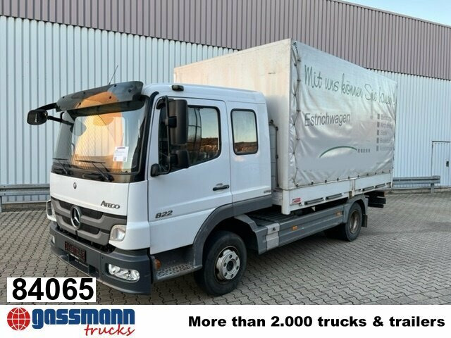 Mercedes-Benz Atego 822 4x2, Doka mit Kombisitzbank - شاحنات مسطحة: صور 1 Mercedes-Benz Atego 822 4x2, Doka mit Kombisitzbank - شاحنات مسطحة: صور 1