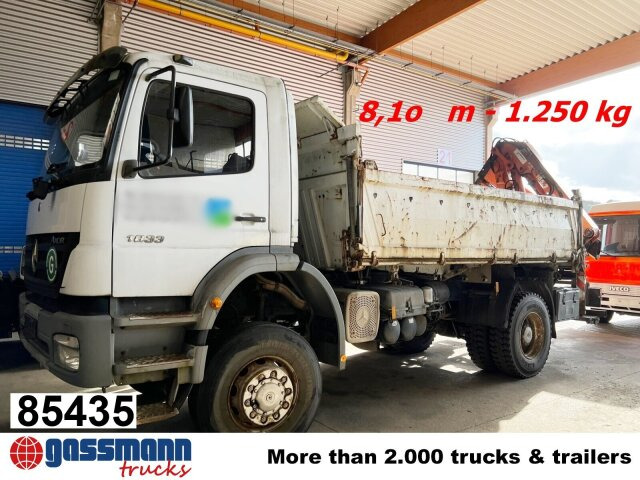 Mercedes-Benz Axor 1833 AK 4x4 mit Heckkran Atlas 105.2-A2L - قلابات, شاحنة كرين: صور 1 Mercedes-Benz Axor 1833 AK 4x4 mit Heckkran Atlas 105.2-A2L - قلابات, شاحنة كرين: صور 1