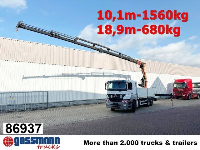 Mercedes-Benz Axor 2536/43 L 6x2 mit Heckkran Palfinger PK - شاحنات مسطحة, شاحنة كرين: صور 1 Mercedes-Benz Axor 2536/43 L 6x2 mit Heckkran Palfinger PK - شاحنات مسطحة, شاحنة كرين: صور 1