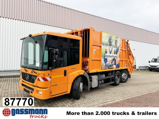 Mercedes-Benz Econic 2633 LL 6x2/4 NLA, EEV, Lenkachse, Haller - شاحنة القمامة: صور 1 Mercedes-Benz Econic 2633 LL 6x2/4 NLA, EEV, Lenkachse, Haller - شاحنة القمامة: صور 1