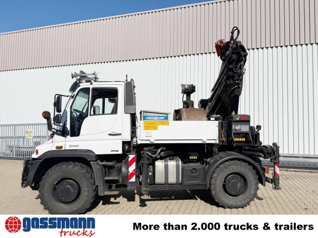 Unimog U400 4x4, Frontzapfwelle, Heckkran Hiab XS - شاحنات مسطحة, شاحنة كرين: صور 4 Unimog U400 4x4, Frontzapfwelle, Heckkran Hiab XS - شاحنات مسطحة, شاحنة كرين: صور 4
