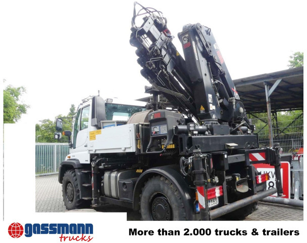 Unimog U400 4x4, Frontzapfwelle, Heckkran Hiab XS - شاحنات مسطحة, شاحنة كرين: صور 2 Unimog U400 4x4, Frontzapfwelle, Heckkran Hiab XS - شاحنات مسطحة, شاحنة كرين: صور 2