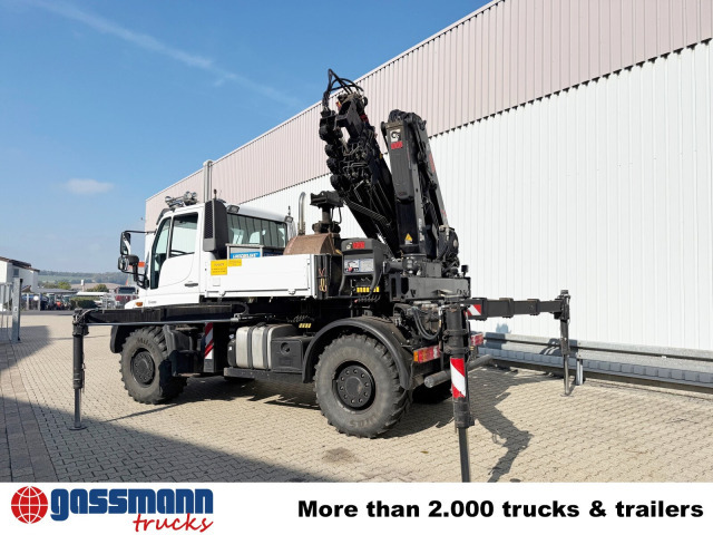 Unimog U400 4x4, Frontzapfwelle, Heckkran Hiab XS - شاحنات مسطحة, شاحنة كرين: صور 3 Unimog U400 4x4, Frontzapfwelle, Heckkran Hiab XS - شاحنات مسطحة, شاحنة كرين: صور 3
