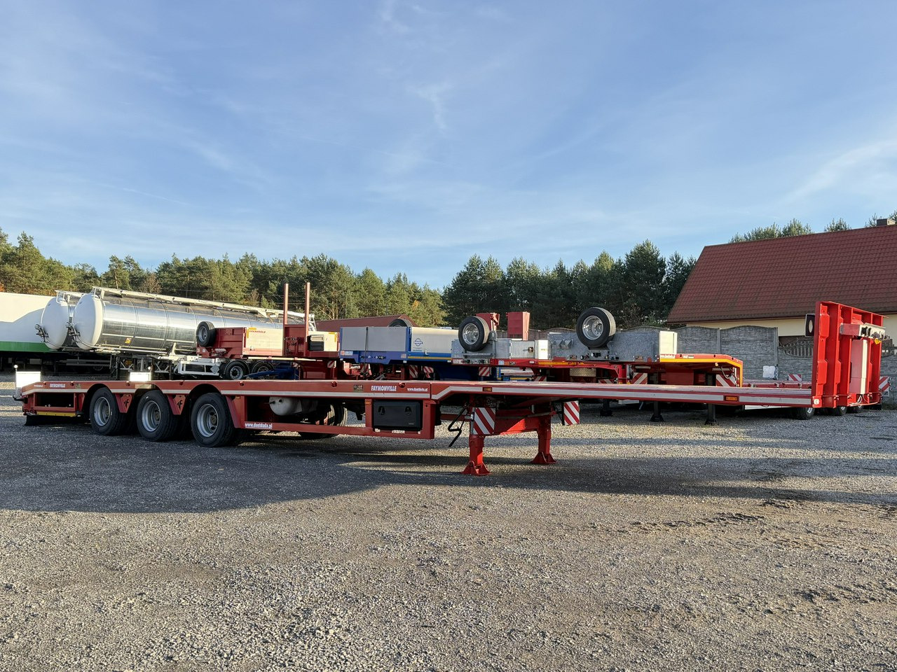 Faymonville Niskopodłogowa Telemega Rozciągana 7m 3-Osiowa Oś skrętna - عربة مسطحة منخفضة نصف مقطورة: صور 2 Faymonville Niskopodłogowa Telemega Rozciągana 7m 3-Osiowa Oś skrętna - عربة مسطحة منخفضة نصف مقطورة: صور 2
