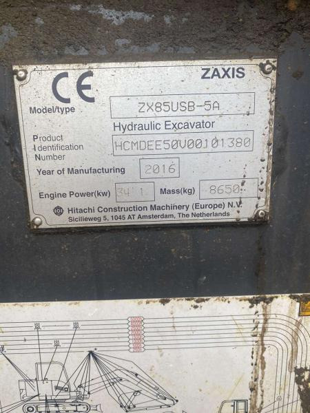 Hitachi ZX85USB-5A - حفارات زحافة: صور 4 Hitachi ZX85USB-5A - حفارات زحافة: صور 4