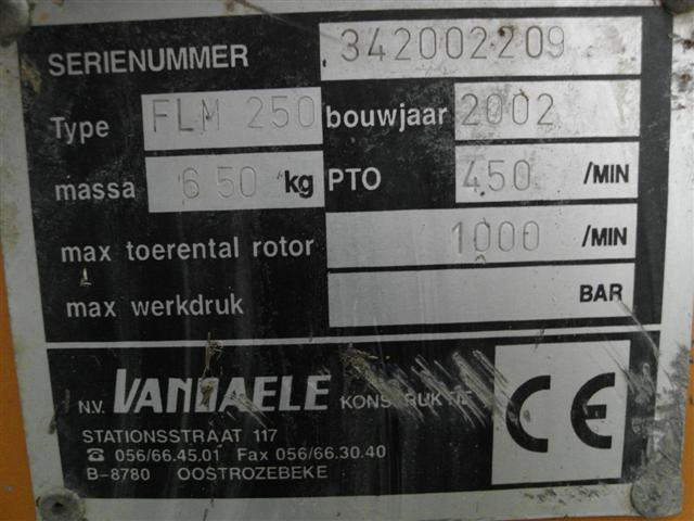 التقطيع جزازة VANDAELE FLM 250: صور 6 التقطيع جزازة VANDAELE FLM 250: صور 6