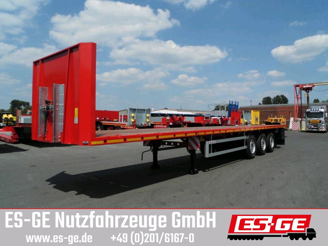 ES-GE 3-Achs Sattelanhänger - Rungen + CV - نصف مقطورة مسطحة: صور 1 ES-GE 3-Achs Sattelanhänger - Rungen + CV - نصف مقطورة مسطحة: صور 1