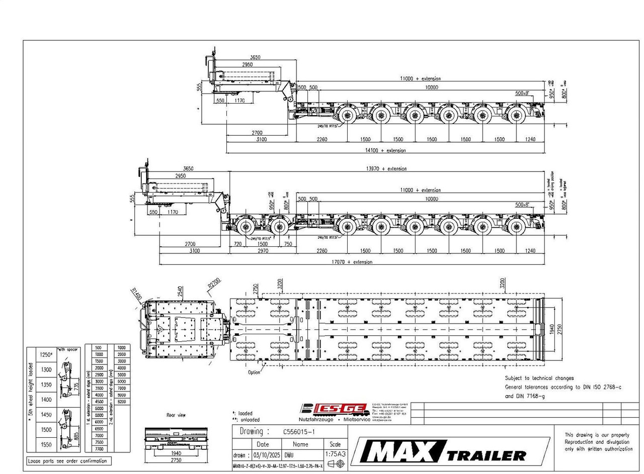 Faymonville MAX Trailer MAX 810 Semi-Tieflader 2+6 PA-X - عربة مسطحة منخفضة نصف مقطورة: صور 1 Faymonville MAX Trailer MAX 810 Semi-Tieflader 2+6 PA-X - عربة مسطحة منخفضة نصف مقطورة: صور 1