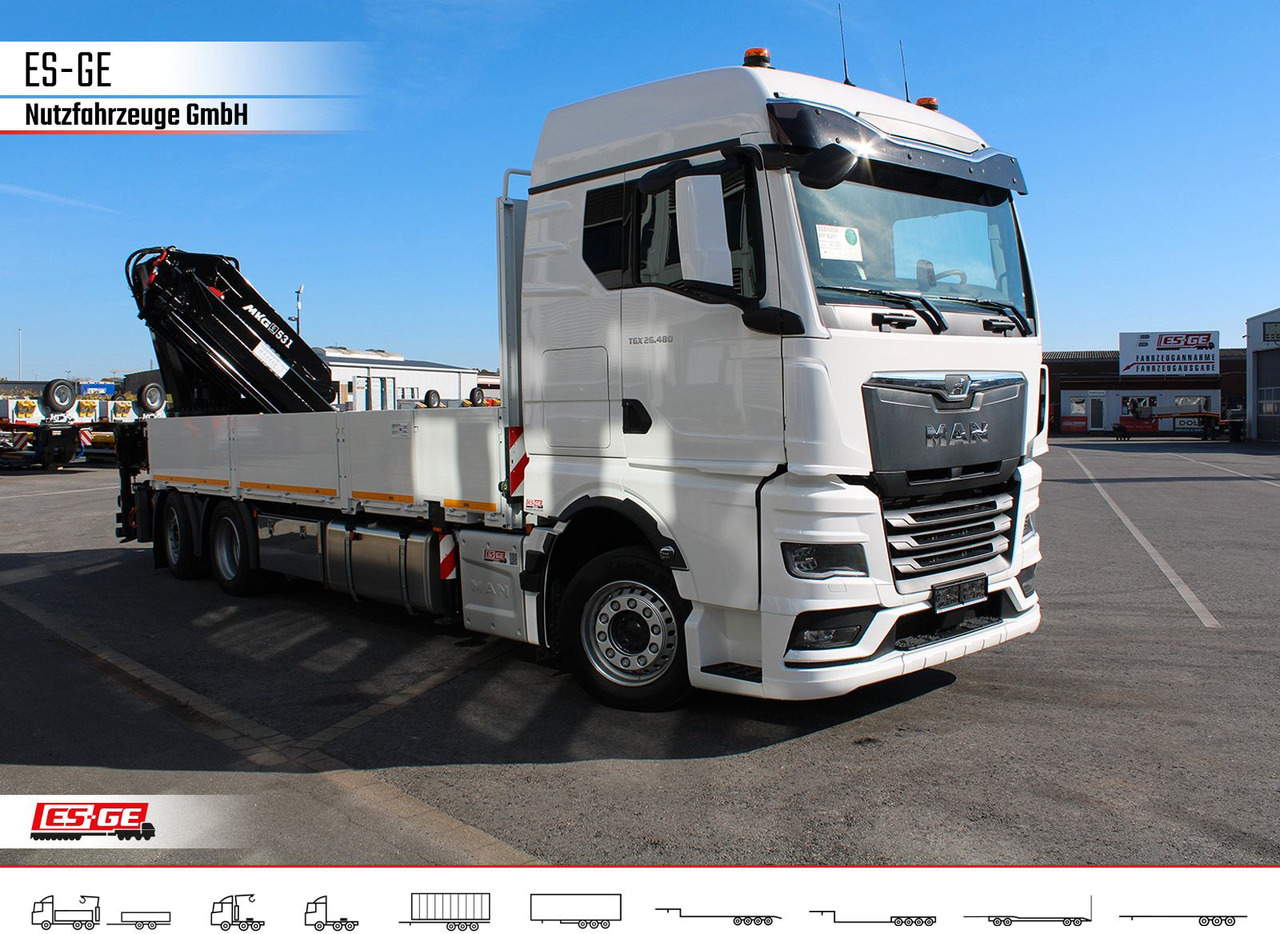 MAN TGX 26.480 6x2-4 LL, MKG-Ladekran HLK531 a5 - شاحنات مسطحة, شاحنة كرين: صور 3 MAN TGX 26.480 6x2-4 LL, MKG-Ladekran HLK531 a5 - شاحنات مسطحة, شاحنة كرين: صور 3