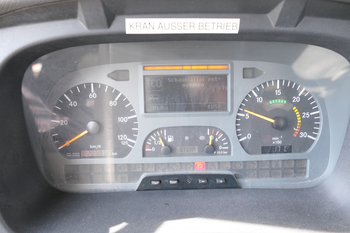 قلابات, شاحنة كرين MERCEDES-BENZ 1828 AK Kran Axor-R Atlas 85.2 Kipper Winterdien: صور 19