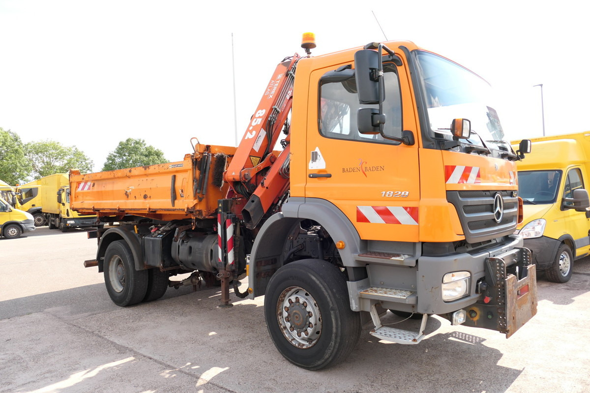 MERCEDES-BENZ 1828 AK Kran Axor-R Atlas 85.2 Kipper Winterdien - قلابات, شاحنة كرين: صور 1 MERCEDES-BENZ 1828 AK Kran Axor-R Atlas 85.2 Kipper Winterdien - قلابات, شاحنة كرين: صور 1