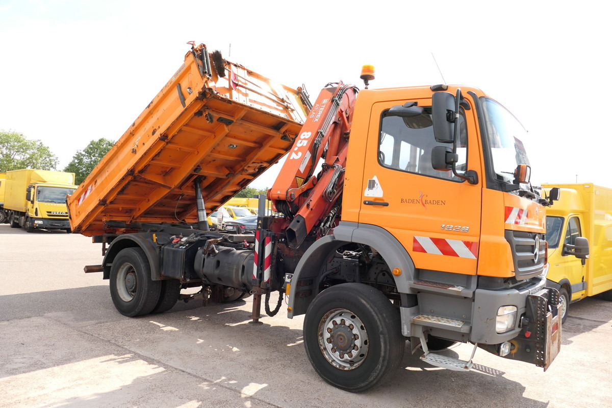 قلابات, شاحنة كرين MERCEDES-BENZ 1828 AK Kran Axor-R Atlas 85.2 Kipper Winterdien: صور 7