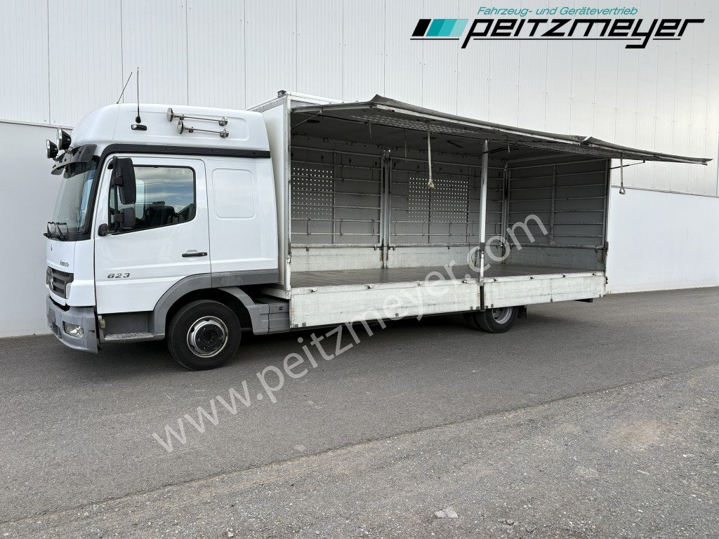 MERCEDES-BENZ Atego 823 L Geflügelpritsche L - Fahrerhaus, Klima, 2 x AHK - بصندوق مغلق شاحنة: صور 1 MERCEDES-BENZ Atego 823 L Geflügelpritsche L - Fahrerhaus, Klima, 2 x AHK - بصندوق مغلق شاحنة: صور 1