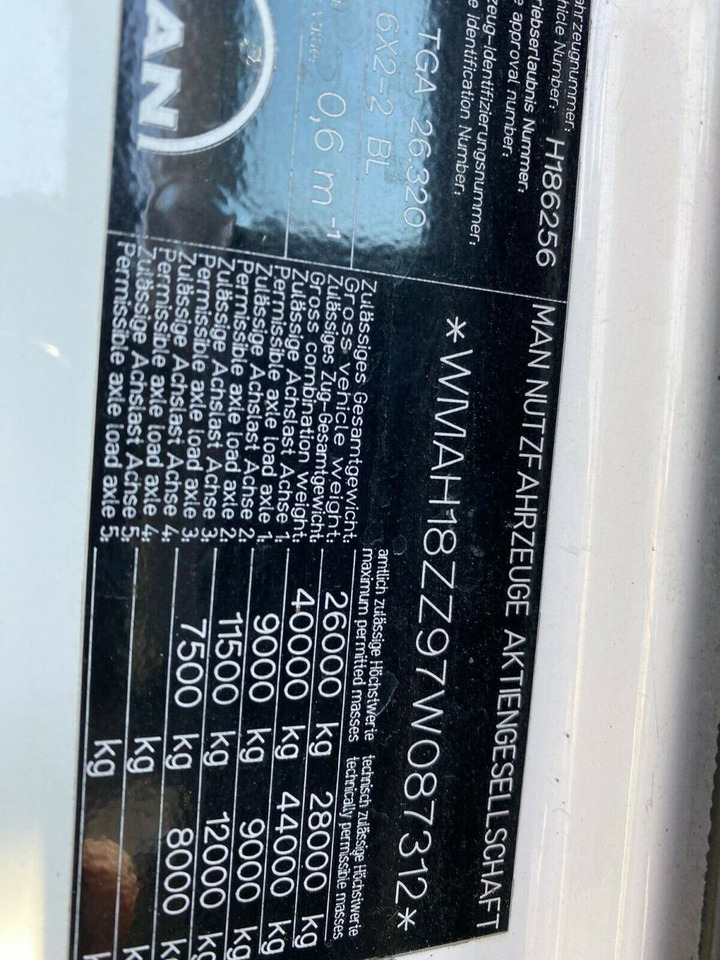 الشاسيه شاحنة MAN 26.320 TGA 6x2 MAN 26.320 TGA 6x2: صور 9