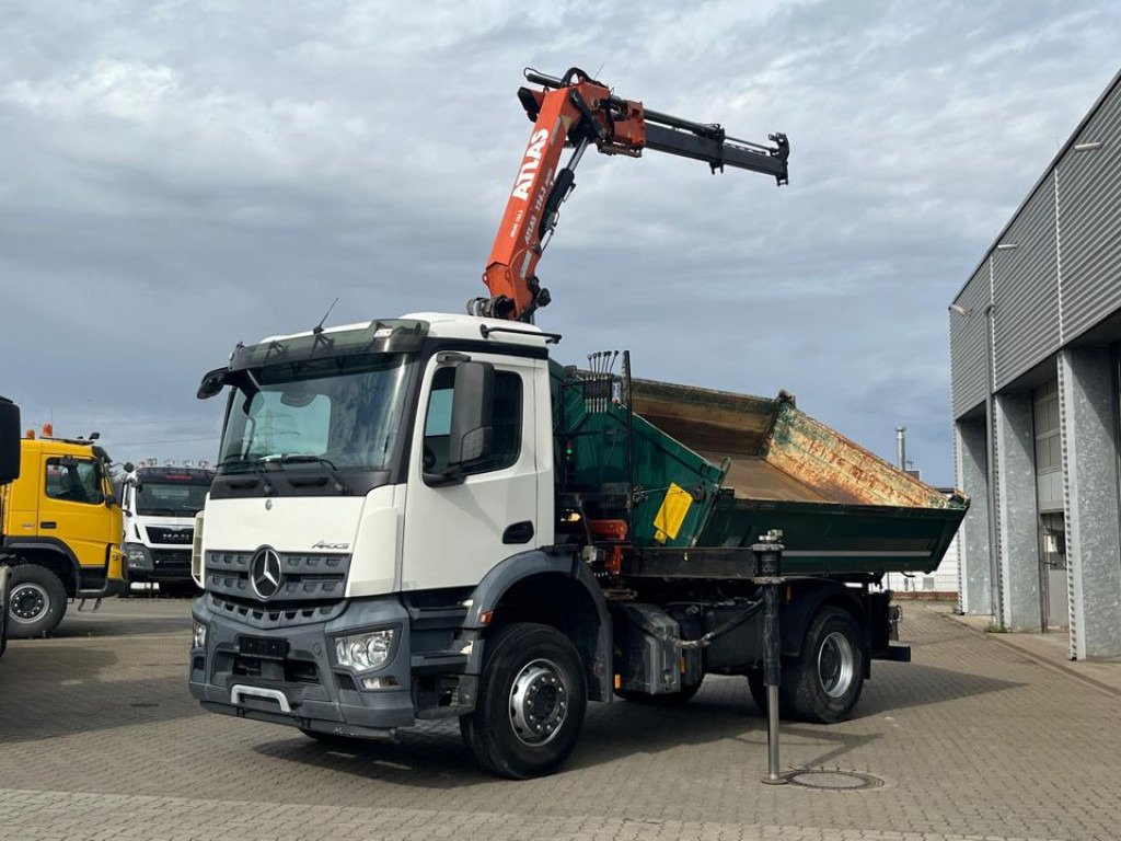 MERCEDES-BENZ Arocs 1835 K 2-Achs Kipper Kran Atlas 126.3 - قلابات, شاحنة كرين: صور 1 MERCEDES-BENZ Arocs 1835 K 2-Achs Kipper Kran Atlas 126.3 - قلابات, شاحنة كرين: صور 1