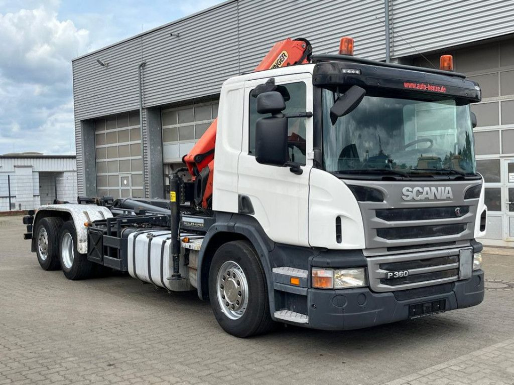 Scania P 360 6x2 Abrollkipper mit Kran Lift/Lenkachse Scania P 360 6x2 Abrollkipper mit Kran Lift/Lenkachse - شاحنة ذات الخطاف, شاحنة كرين: صور 2 Scania P 360 6x2 Abrollkipper mit Kran Lift/Lenkachse Scania P 360 6x2 Abrollkipper mit Kran Lift/Lenkachse - شاحنة ذات الخطاف, شاحنة كرين: صور 2