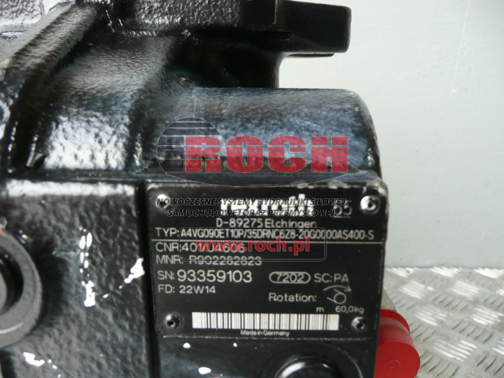 REXROTH A4VGO90ET10P/35DRNC6Z8-20G0000AS400-S CNR: 401/U4606 - مضخة هيدروليكية: صور 1 REXROTH A4VGO90ET10P/35DRNC6Z8-20G0000AS400-S CNR: 401/U4606 - مضخة هيدروليكية: صور 1