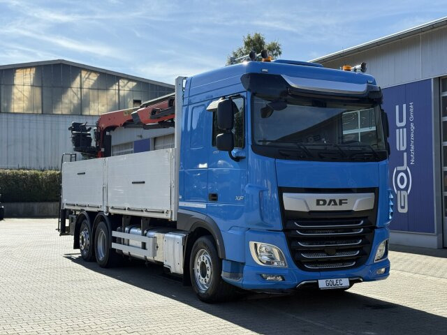 DAF XF 480 Pritsche Kran Plafinger 21000L - شاحنات مسطحة, شاحنة كرين: صور 1 DAF XF 480 Pritsche Kran Plafinger 21000L - شاحنات مسطحة, شاحنة كرين: صور 1