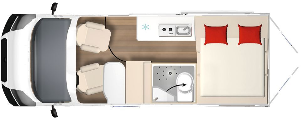 Bürstner B66 600 C Gästebett quer zur Sitzgruppe - كرفان فان: صور 2 Bürstner B66 600 C Gästebett quer zur Sitzgruppe - كرفان فان: صور 2