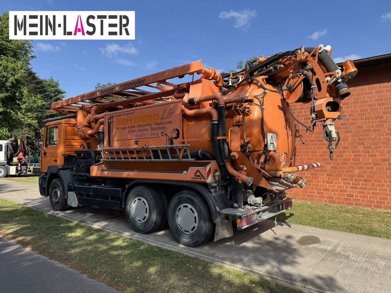فراغ شاحنة MAN FE 410 Assmann Saug HD Spüler Recycling +  FB.: صور 11