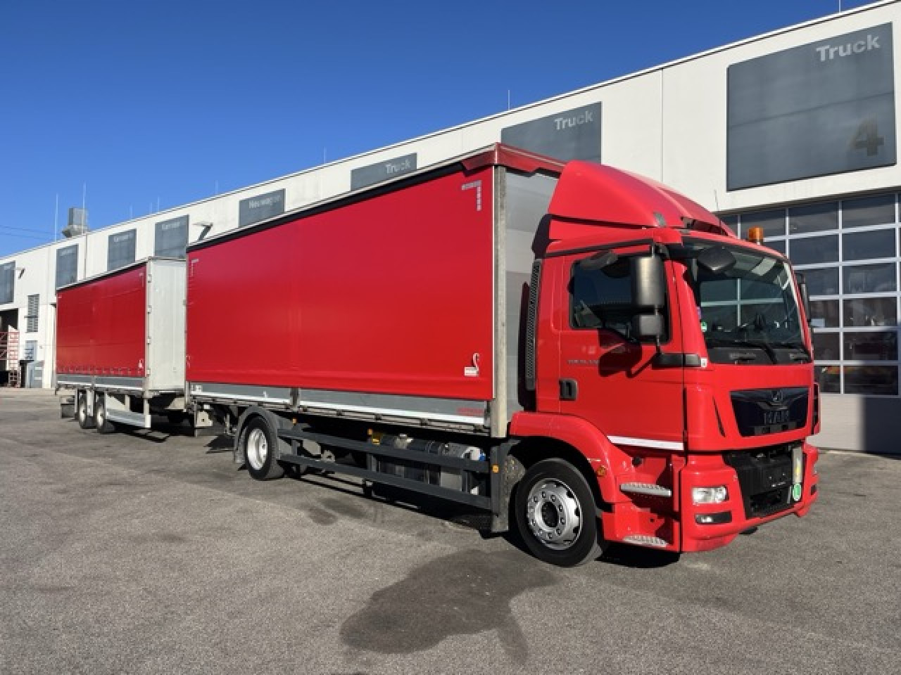 MAN TGM 18.320 4x2 BL Durchladbar - mit Tandemhänger - شاحنة ستارة: صور 1 MAN TGM 18.320 4x2 BL Durchladbar - mit Tandemhänger - شاحنة ستارة: صور 1