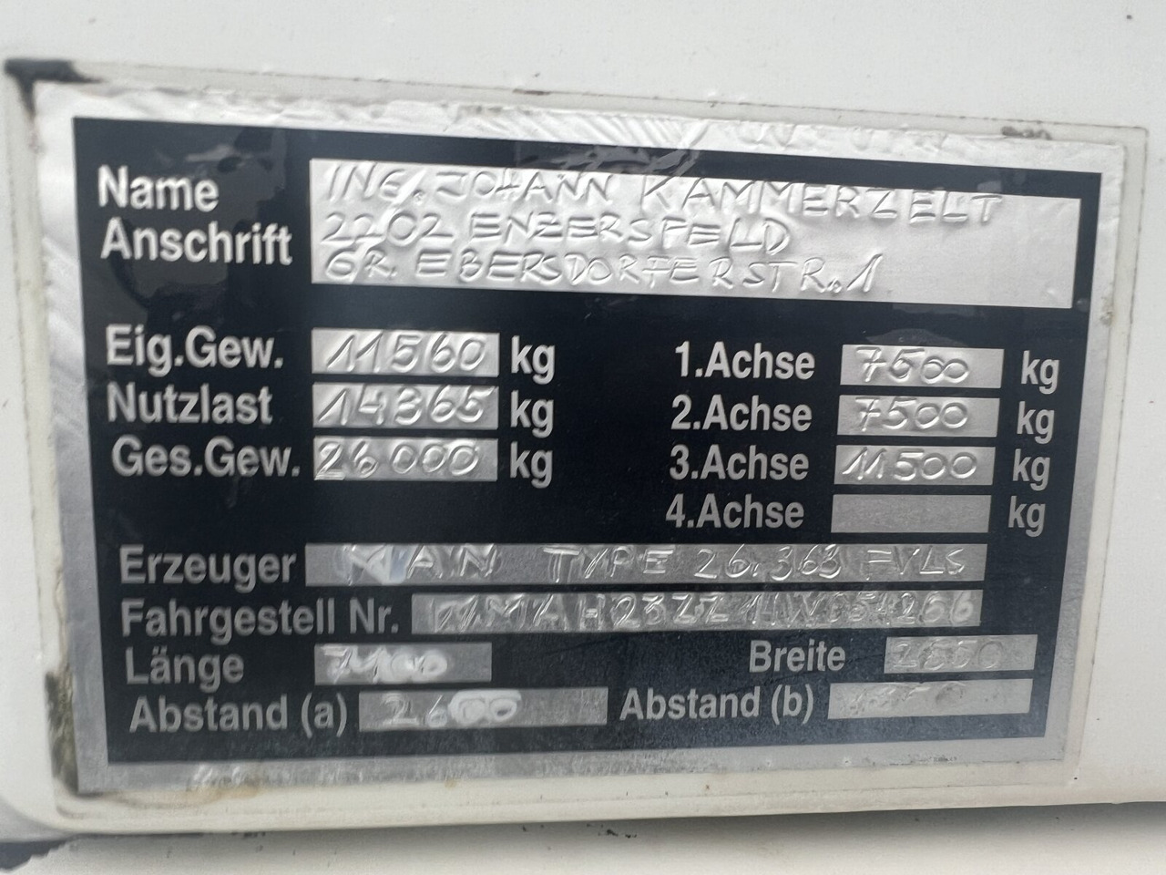 شاحنات قابلة للفك شاحنة MAN TGA 26.360 6X2/4 BL TGA 26.360 6X2/4 BL, Vorlauf Lenk-Liftachse: صور 13