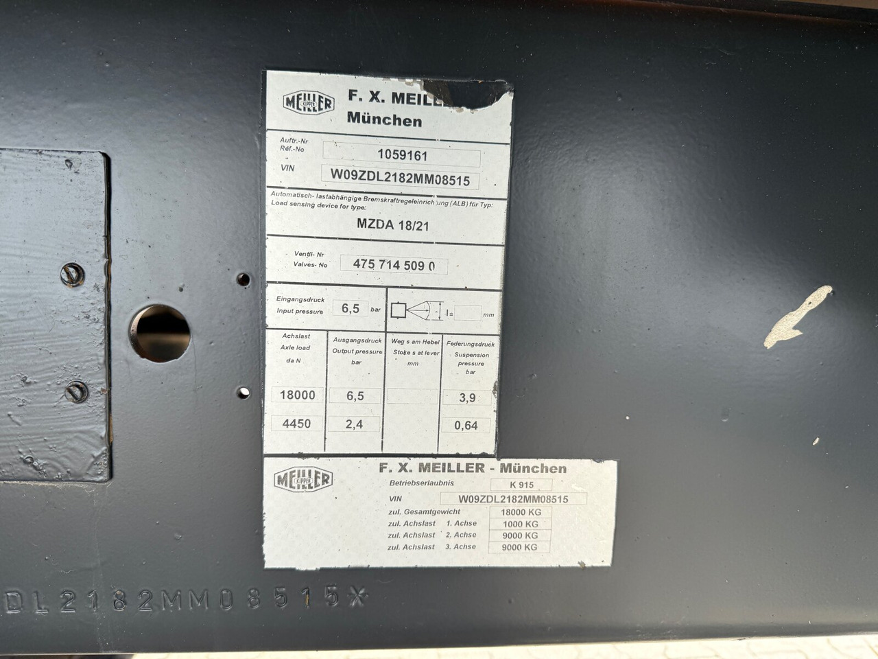 Meiller MZDA 18/21 MZDA 18/21, Stahlbordwände, ca. 10m³ - مقطورات مسطحة: صور 3 Meiller MZDA 18/21 MZDA 18/21, Stahlbordwände, ca. 10m³ - مقطورات مسطحة: صور 3
