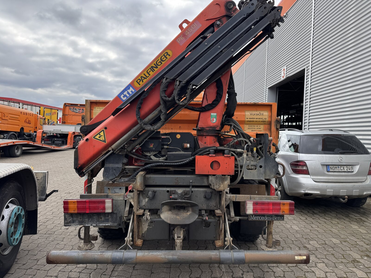 الشاسيه شاحنة, شاحنة كرين Mercedes-Benz Atego 1023 A 4x4 mit Unfallschaden! Atego 1023 A 4x4, Einzelbereifung, Heckkran Palfinger PK4501-B, Funk, UNFALLSCHADEN!: صور 8