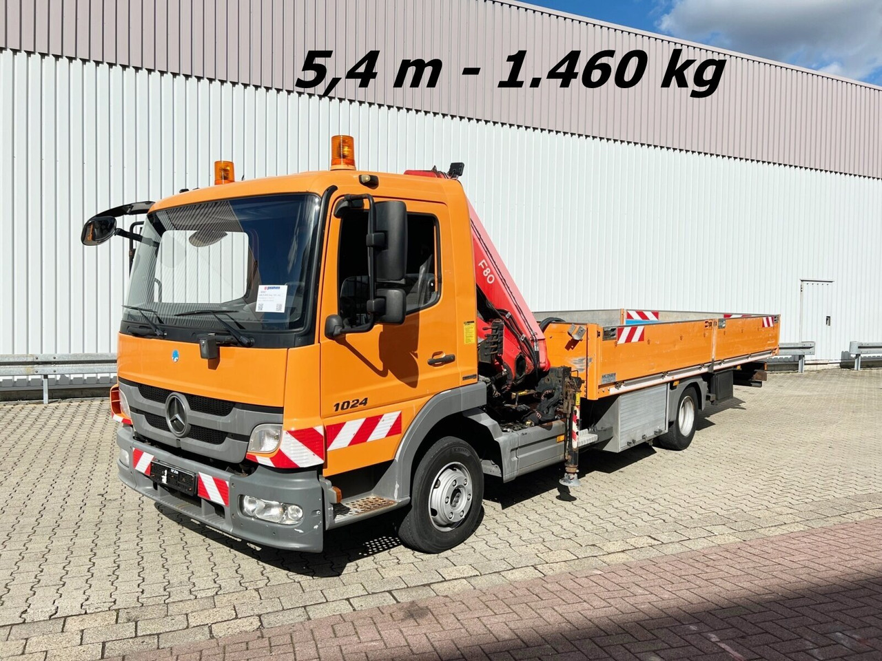 Mercedes-Benz Atego 1024 L 4x2 Atego 1024 L 4x2 mit Kran Fassi F80A.0.21 - شاحنة كرين, شاحنات مسطحة: صور 1 Mercedes-Benz Atego 1024 L 4x2 Atego 1024 L 4x2 mit Kran Fassi F80A.0.21 - شاحنة كرين, شاحنات مسطحة: صور 1