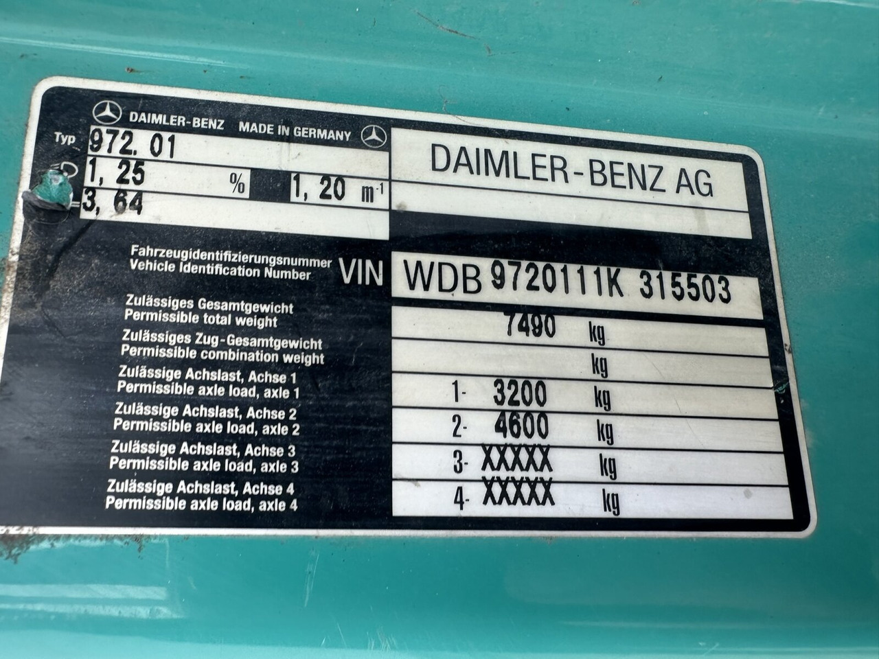 Mercedes-Benz Atego 815 K 4x2 Atego 815 K 4x2, 2x AHK - قلابات: صور 3 Mercedes-Benz Atego 815 K 4x2 Atego 815 K 4x2, 2x AHK - قلابات: صور 3