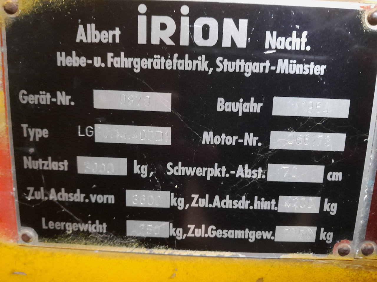 Irion Mercedes engine - معدات المناولة: صور 3 Irion Mercedes engine - معدات المناولة: صور 3