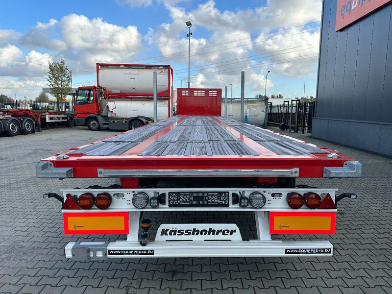 Kässbohrer NEU Heavy-Duty Platform, Heckbündig, Twistlocks (1x 40FT / 2x 20FT), ADR (EX/II, EX/III, FL, AT), Rungtasschen, Scheibebremsen - نصف مقطورة مسطحة: صور 4 Kässbohrer NEU Heavy-Duty Platform, Heckbündig, Twistlocks (1x 40FT / 2x 20FT), ADR (EX/II, EX/III, FL, AT), Rungtasschen, Scheibebremsen - نصف مقطورة مسطحة: صور 4