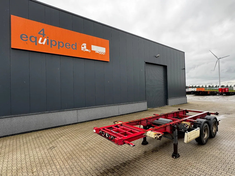 Krone 2-assig 20FT chassis, BPW + trommel, luchtvering, leeggewicht: 3.180kg - شاحنات الحاويات / جسم علوي قابل للتغيير نصف مقطورة: صور 1 Krone 2-assig 20FT chassis, BPW + trommel, luchtvering, leeggewicht: 3.180kg - شاحنات الحاويات / جسم علوي قابل للتغيير نصف مقطورة: صور 1