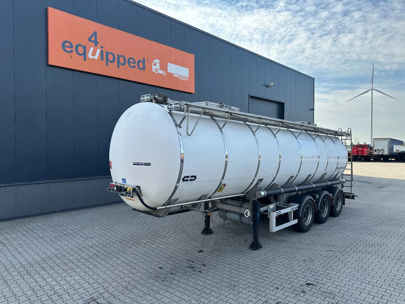 Van Hool LEBENSMITTEL / RVS Rahmen / Leergewicht: 5.860kg / 29.500L / 1-Kammer+ 1 Schwallwand / Scheibebremse / NL / APK - نصف مقطورة صهريج: صور 1 Van Hool LEBENSMITTEL / RVS Rahmen / Leergewicht: 5.860kg / 29.500L / 1-Kammer+ 1 Schwallwand / Scheibebremse / NL / APK - نصف مقطورة صهريج: صور 1