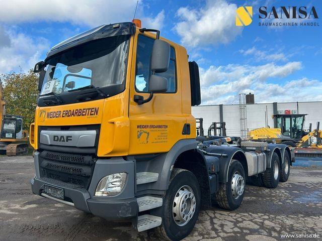 DAF CF 450/Abrollkipper HYVA 30-67-S 30TON/Lenkachse - شاحنة ذات الخطاف: صور 2 DAF CF 450/Abrollkipper HYVA 30-67-S 30TON/Lenkachse - شاحنة ذات الخطاف: صور 2