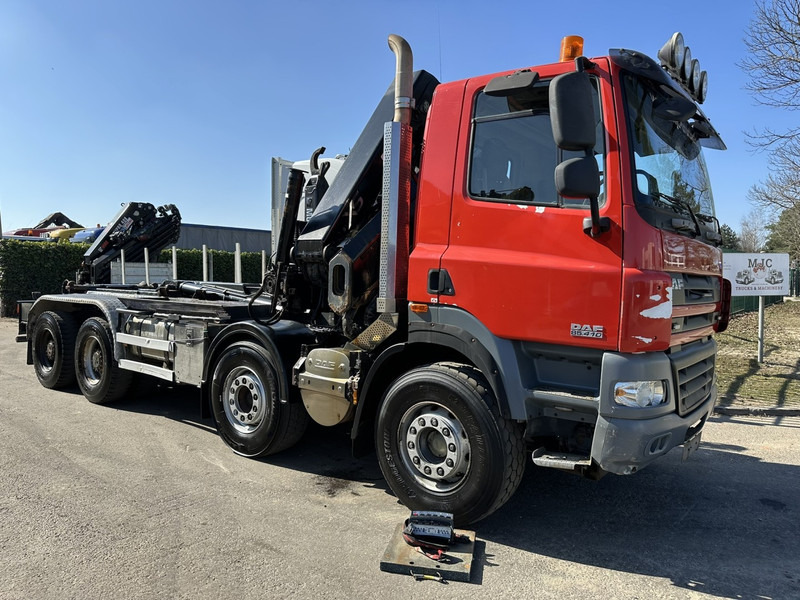 DAF CF 85.410 8x4 HOOKLIFT + CRANE HIAB 244 EP-3 HIDUO - Radio - Rotator - RETARDER - EURO 4 - BIG AXLES HUB REDUCTION - شاحنة ذات الخطاف, شاحنة كرين: صور 2 DAF CF 85.410 8x4 HOOKLIFT + CRANE HIAB 244 EP-3 HIDUO - Radio - Rotator - RETARDER - EURO 4 - BIG AXLES HUB REDUCTION - شاحنة ذات الخطاف, شاحنة كرين: صور 2