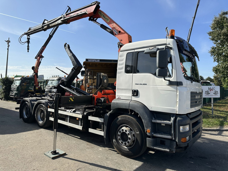 MAN TGA 33.360 6x4 HAAKSYSTEEM + KRAAN PALFINGER PK 15002 - MANUEEL - BLADVERIGN - NAAFREDUCTIE - BE TRUCK - شاحنة ذات الخطاف, شاحنة كرين: صور 1 MAN TGA 33.360 6x4 HAAKSYSTEEM + KRAAN PALFINGER PK 15002 - MANUEEL - BLADVERIGN - NAAFREDUCTIE - BE TRUCK - شاحنة ذات الخطاف, شاحنة كرين: صور 1