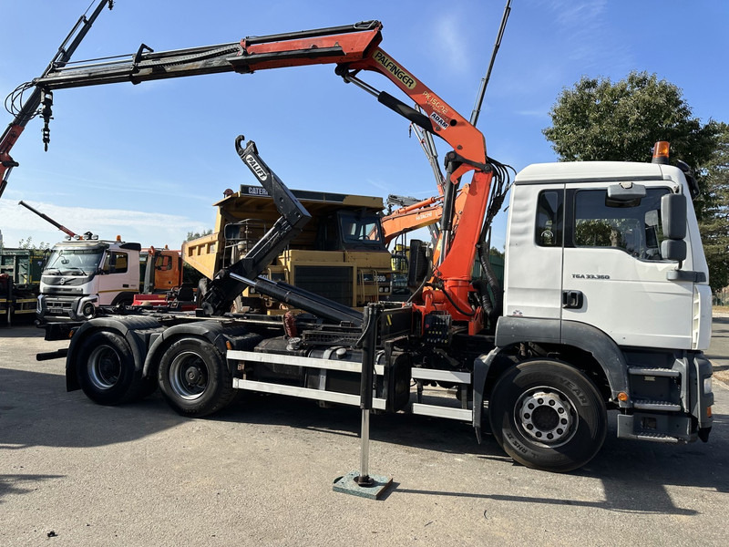 شاحنة ذات الخطاف, شاحنة كرين MAN TGA 33.360 6x4 HAAKSYSTEEM + KRAAN PALFINGER PK 15002 - MANUEEL - BLADVERIGN - NAAFREDUCTIE - BE TRUCK: صور 14