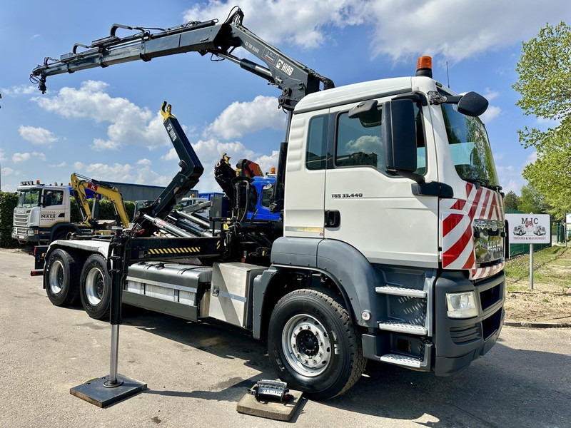 MAN TGS 33.440 6x4 BB HOOKLIFT + CRANE HIAB 166 E-3 HIDUO - RADIO - ROTATOR - EURO 5 - BE TRUCK - شاحنة ذات الخطاف, شاحنة كرين: صور 1 MAN TGS 33.440 6x4 BB HOOKLIFT + CRANE HIAB 166 E-3 HIDUO - RADIO - ROTATOR - EURO 5 - BE TRUCK - شاحنة ذات الخطاف, شاحنة كرين: صور 1