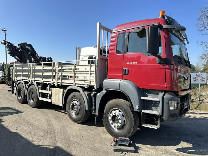 شاحنات مسطحة, شاحنة كرين MAN TGS 35.420 8x4 + CRANE HIAB X-HIPRO 302 EP-5 - 192.000km - ROTATOR - 5/6 F - PLATFORM 6m55 - AIR SUSPENSION - TUV 06/2025 - TOP CONDITION: صور 1