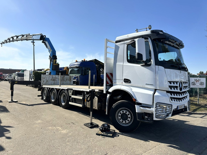 Mercedes-Benz AROCS 3246 8x4 TRIDEM + CRANE (25m!) PALFINGER PK 34002 G SH (8x) - *102.000km* - LIFT + STEERING AXLE - PLATFORM 6m65 + TWISTLOCKS - شاحنات مسطحة, شاحنة كرين: صور 2 Mercedes-Benz AROCS 3246 8x4 TRIDEM + CRANE (25m!) PALFINGER PK 34002 G SH (8x) - *102.000km* - LIFT + STEERING AXLE - PLATFORM 6m65 + TWISTLOCKS - شاحنات مسطحة, شاحنة كرين: صور 2