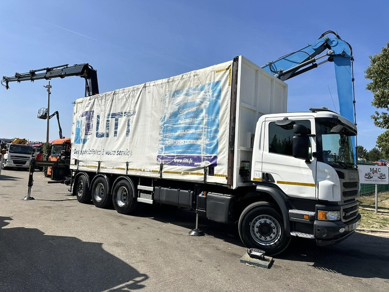 Scania P410 8x4 TRIDEM PRITSCHE PLANE + KRAN HIAB 244 EP-4 HIDUO - RETARDER - LIFT + STEERING AXLE - *327.000km* - RADIO - شاحنة ستارة, شاحنة كرين: صور 1 Scania P410 8x4 TRIDEM PRITSCHE PLANE + KRAN HIAB 244 EP-4 HIDUO - RETARDER - LIFT + STEERING AXLE - *327.000km* - RADIO - شاحنة ستارة, شاحنة كرين: صور 1