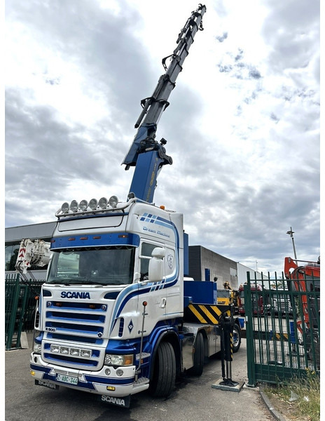 شاحنة جرار Scania R500 8x2 ZSM + KRAN 100Tm! PALFINGER PK100002 G 8x + 1 ME - RETARDER - ALCOA DURA BRIGHT - LIFT + STEERING - 5/6 HYDR F - TÜV 05/2026 - TOP CONDITION: صور 6
